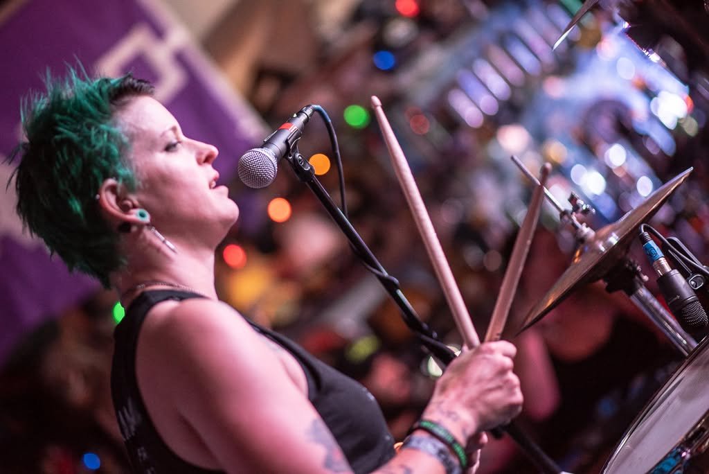 Generation Exit drummer performing live