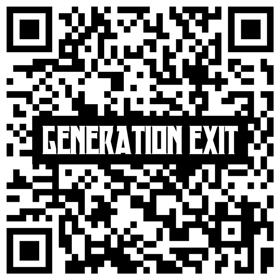 QR code linking to Generation Exit fan upload & mailing list page